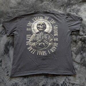Flag Nor Fail Hustle G Mens 4XL Gray Skeleton Valley of Shadow of Death T-Shirt